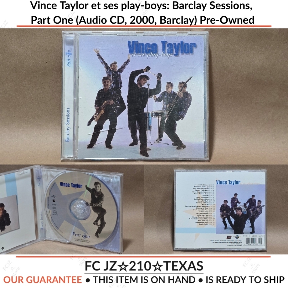 Vince Taylor et ses play-boys: Barclay Sessions, Part One (Audio CD, 2000, Bar..